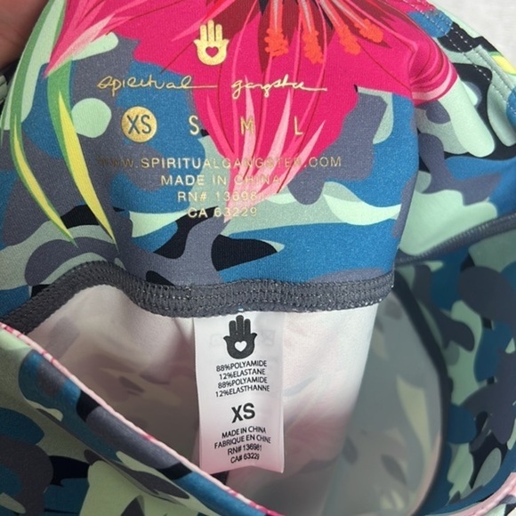 Spiritual Gangster Tropical Camo Floral Essential High Waist Colorful Leggings - Picture 14 of 16